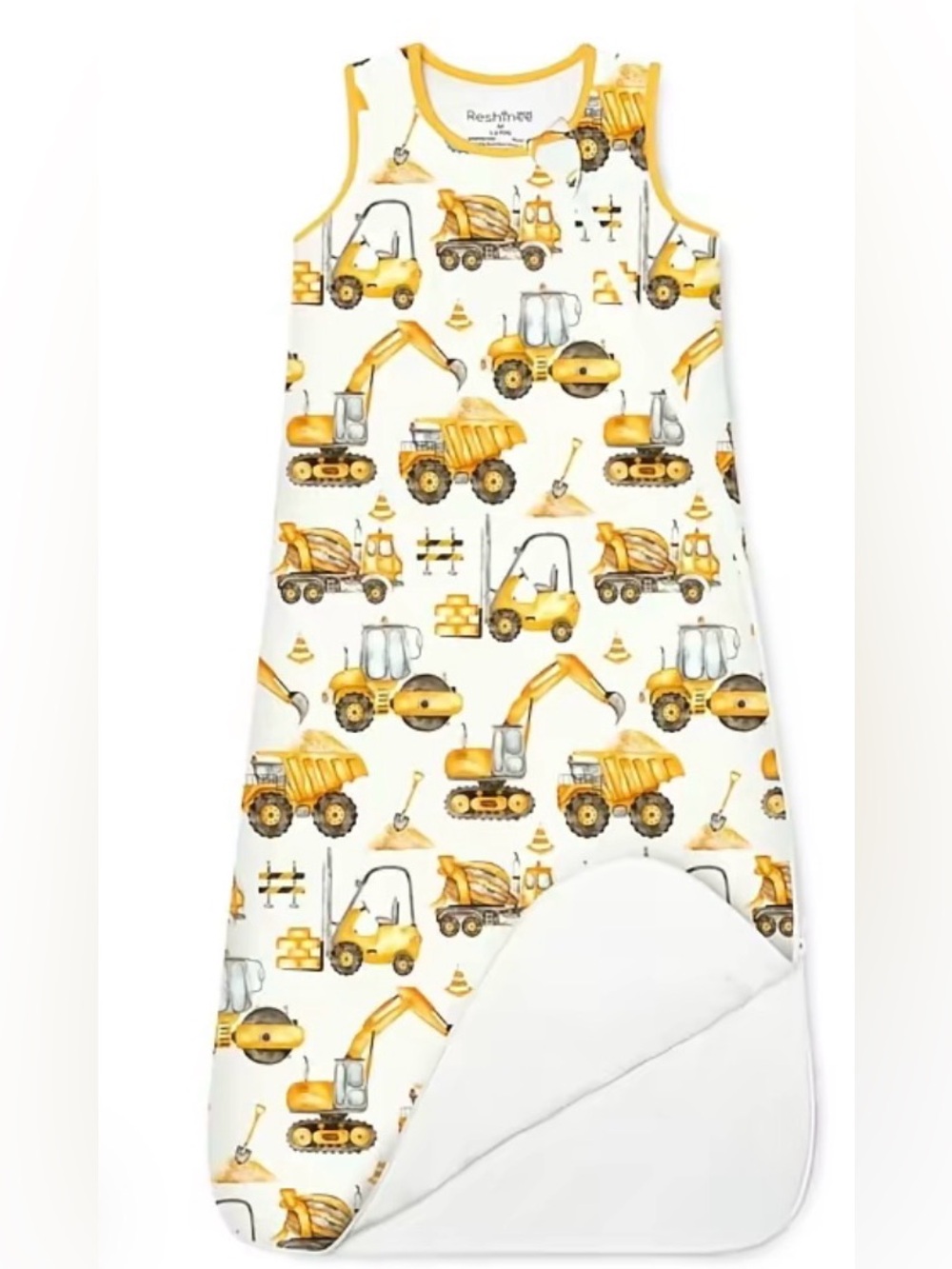 Baby Boy Bamboo Construction Sleep Sack 1.0 TOG Size M 6-18M NWT